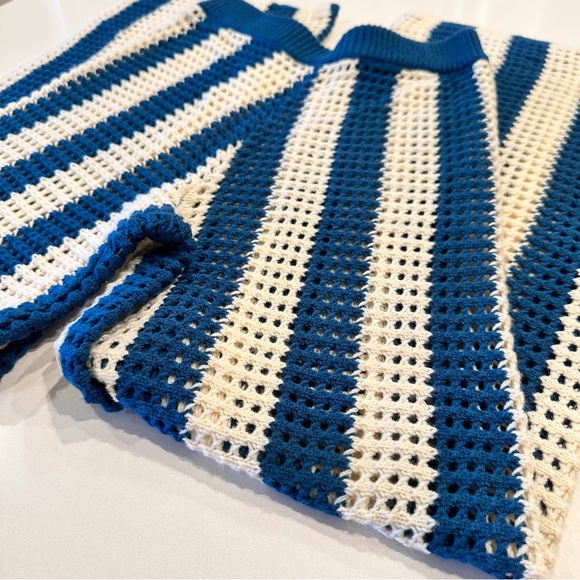 VICI Bradley Crochet Wide Leg Cover Up Pants Teal Size Medium - Picture 5 of 8